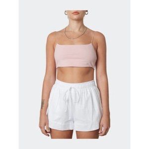 Nia Bra Womens XS Pink Barely There Bralette Stretch Spaghetti Straps Bandeau